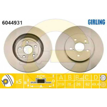 Тормозной диск GIRLING 6044931