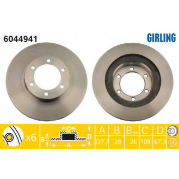 Тормозной диск GIRLING 6044941