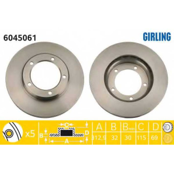 Тормозной диск GIRLING 6045061