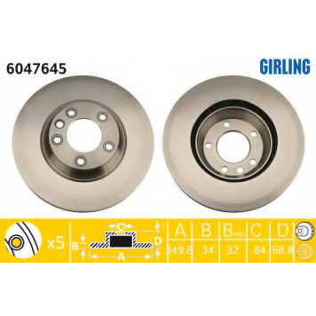 Тормозной диск GIRLING 6047645