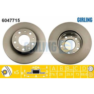 Тормозной диск GIRLING 6047715