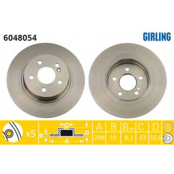 Тормозной диск GIRLING 6048054