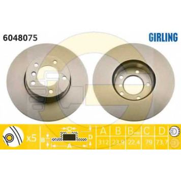 Тормозной диск GIRLING 6048075