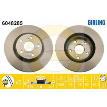 Тормозной диск GIRLING 6048285