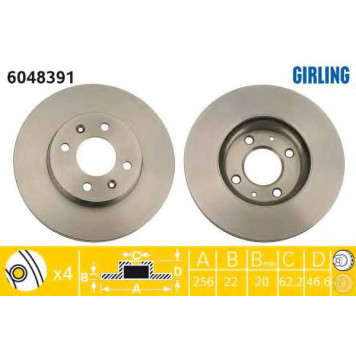 Тормозной диск GIRLING 6048391