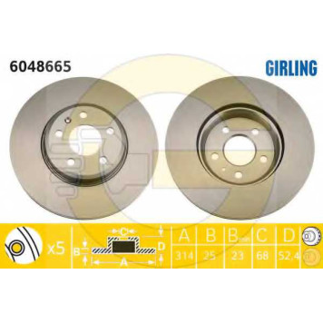 Тормозной диск GIRLING 6048665