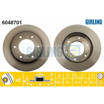 Тормозной диск GIRLING 6048701
