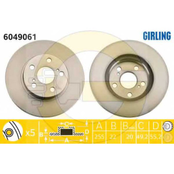 Тормозной диск GIRLING 6049061