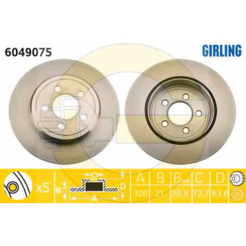 Тормозной диск GIRLING 6049075