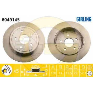 Тормозной диск GIRLING 6049145
