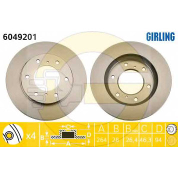 Тормозной диск GIRLING 6049201