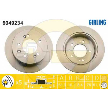 Тормозной диск GIRLING 6049234