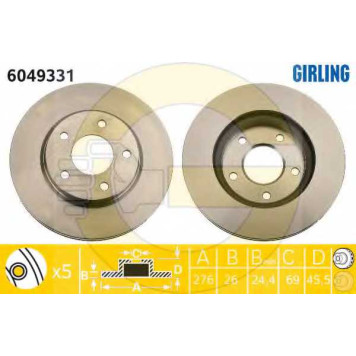 Тормозной диск GIRLING 6049331