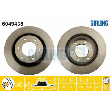 Тормозной диск GIRLING 6049435