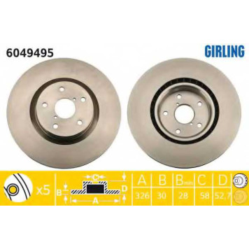 Тормозной диск GIRLING 6049495