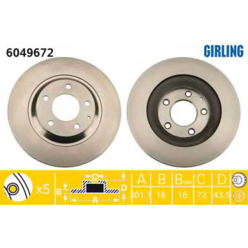 Тормозной диск GIRLING 6049672
