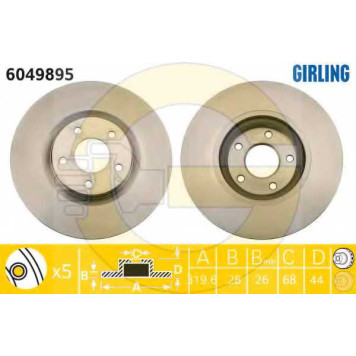 Тормозной диск GIRLING 6049895