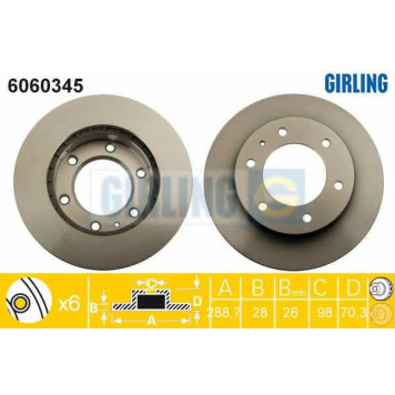 Тормозной диск GIRLING 6060345