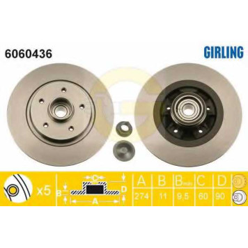 Тормозной диск GIRLING 6060436