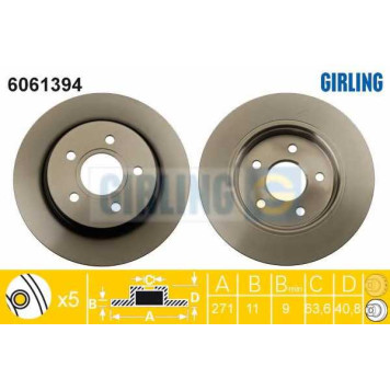 Тормозной диск GIRLING 6061394