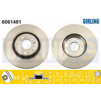 Тормозной диск GIRLING 6061481