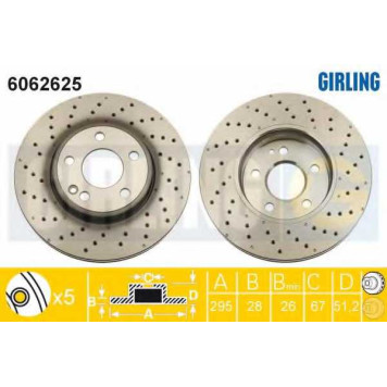 Тормозной диск GIRLING 6062625