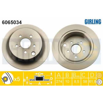 Тормозной диск GIRLING 6065034
