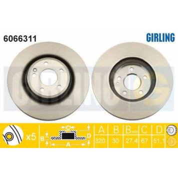 Тормозной диск GIRLING 6066311