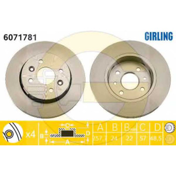 Тормозной диск GIRLING 6071781