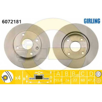 Тормозной диск GIRLING 6072181