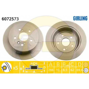 Тормозной диск GIRLING 6072573
