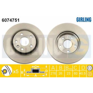 Тормозной диск GIRLING 6074751