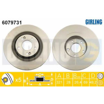 Тормозной диск GIRLING 6079731