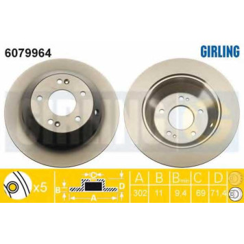 Тормозной диск GIRLING 6079964