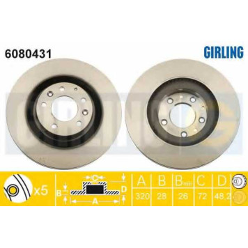 Тормозной диск GIRLING 6080431