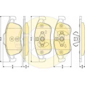 Колодки тормозные дисковые для NISSAN TERRANO / RENAULT CAPTUR, DUSTER, FLUENCE(L30#), GRAND(JZ0/1#), MEGANE(BZ0#, DZ0/1#, EZ0/1#, KZ0/1), SCENIC(JZ0/1#) <b>GIRLING 6117892</b>