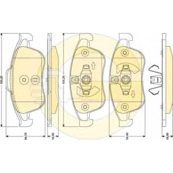 Колодки тормозные дисковые для NISSAN TERRANO / RENAULT CAPTUR, DUSTER, FLUENCE(L30#), GRAND(JZ0/1#), MEGANE(BZ0#, DZ0/1#, EZ0/1#, KZ0/1), SCENIC(JZ0/1#) <b>GIRLING 6117892</b>