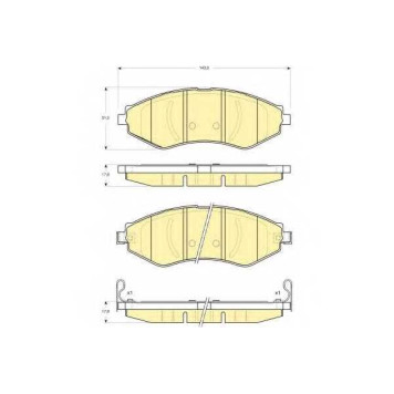 Колодки тормозные дисковые для CHEVROLET LACETTI(J200), NUBIRA, OPTRA(1J#) / DAEWOO GENTRA, LACETTI(J200,KLAN), NUBIRA(KLAJ,KLAN) <b>GIRLING 6133479</b>