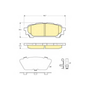 Колодки тормозные дисковые для SUBARU FORESTER(SG), IMPREZA(GD,GG) <b>GIRLING 6133959</b>
