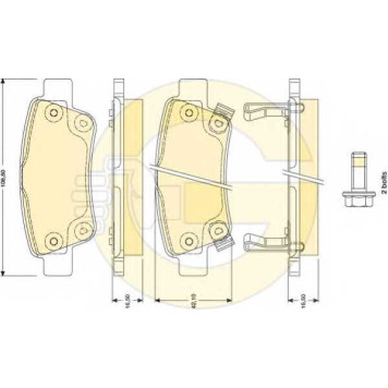 Колодки тормозные дисковые для HONDA CR(RE) <b>GIRLING 6134464</b>