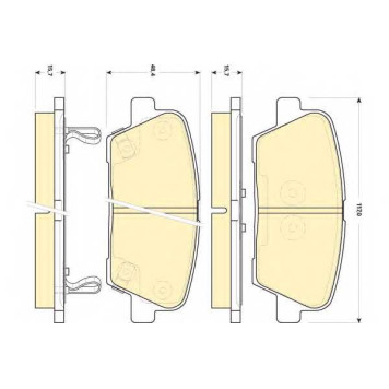 Колодки тормозные дисковые для HYUNDAI EQUUS / CENTENNIAL, GENESIS(BH), SANTA FE(CM,DM) / KIA BORREGO, SORENTO(XM) <b>GIRLING 6134999</b>