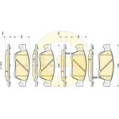 Колодки тормозные дисковые для INFINITI EX, FX, G <b>GIRLING 6135034</b>