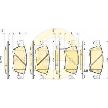 Колодки тормозные дисковые для INFINITI EX, FX, G <b>GIRLING 6135034</b>