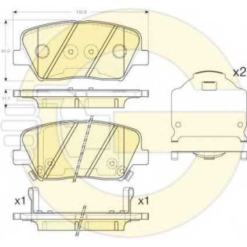 Колодки тормозные дисковые для HYUNDAI ELANTRA, i30 CW, i30, VELOSTER / KIA CARENS, CEED, CEE`D, CERATO KOUP, CERATO, PRO CEE?D, SORENTO <b>GIRLING 6135495</b>