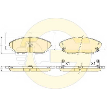 Колодки тормозные дисковые для NISSAN BLUEBIRD SYLPHY(G10,G11), CUBE(Z11), LATIO, MICRA(K11,K12), NOTE(E11), TIIDA(C11X,C12,SC11X) <b>GIRLING 6135776</b>