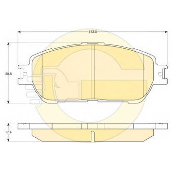 Колодки тормозные дисковые для TOYOTA CAMRY(#XV3#,ACV3#,MCV3#) <b>GIRLING 6136126</b>
