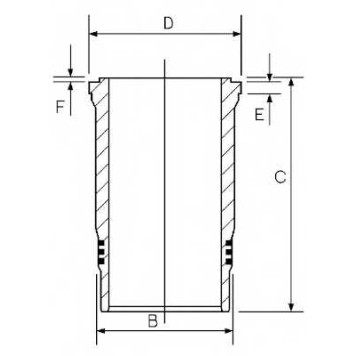 Гильза цилиндра GOETZE ENGINE 14-450630-00
