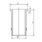 Гильза цилиндра GOETZE ENGINE 14-451040-00