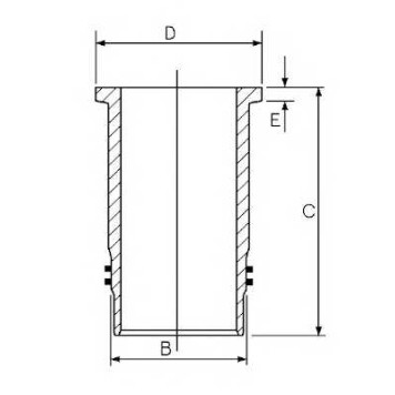 Гильза цилиндра GOETZE ENGINE 14-451040-00