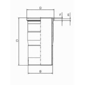 Гильза цилиндра GOETZE ENGINE 14-451190-00